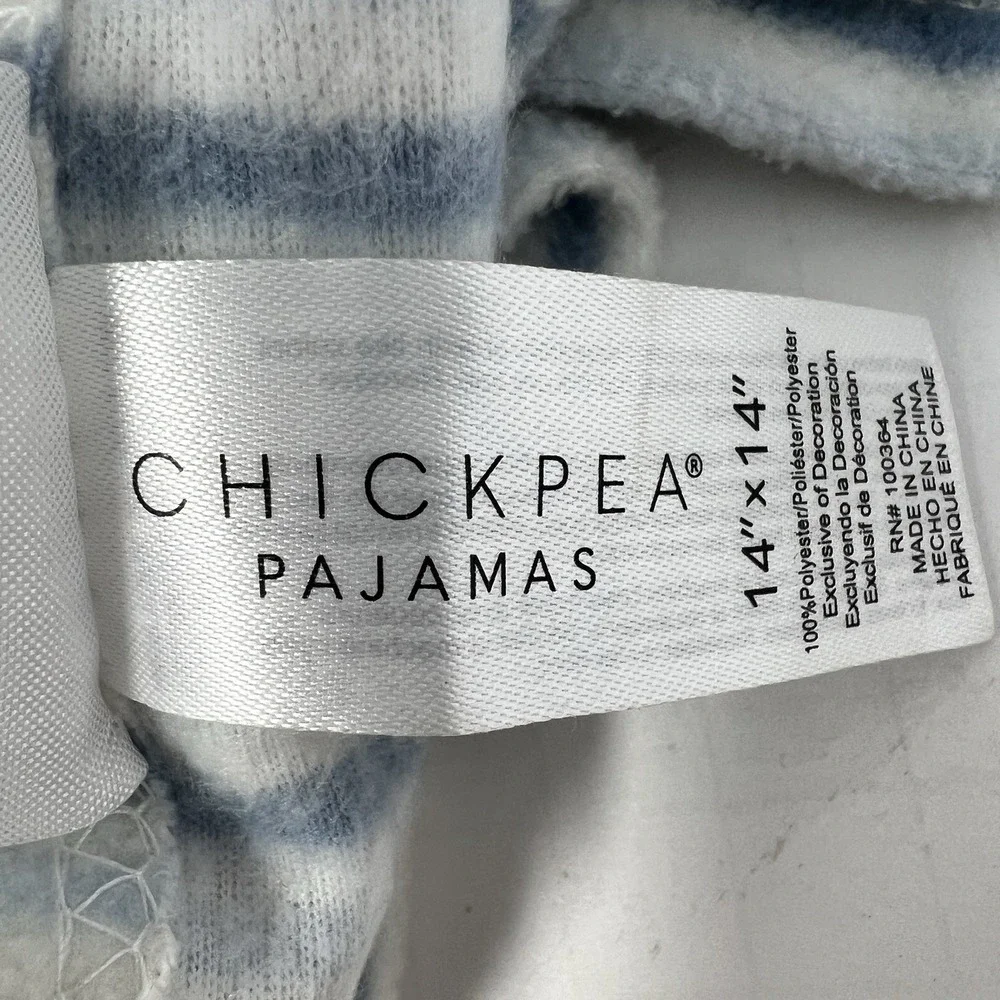 Chickpea Pajama Plush Dog Lovey Security Blanket Blue Striped 14x14 Baby comfort